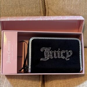 Juicy Couture Black and Silver Wallet